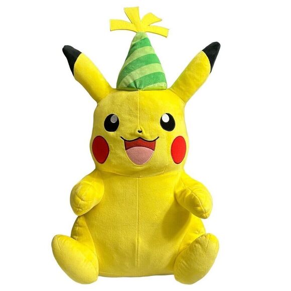 Pokémon Pikachu 25th Anniversary 24” Plush GameStop Exclusive Party Hat Toy - Picture 5 of 12